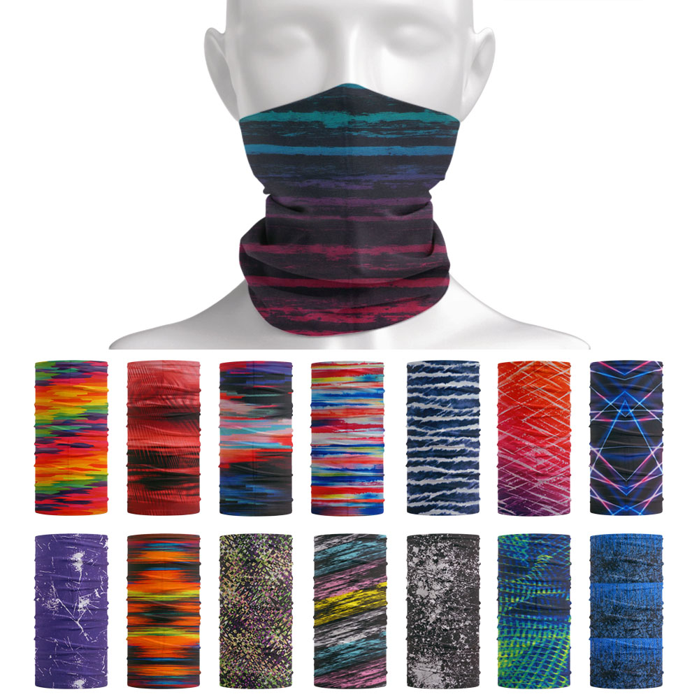 Cycling Gear Women - Tie-dye listras padrão lenço de pescoço