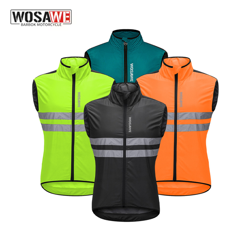 Cycling Gear Vest - Colete corta-vento para ciclismo WOSAWE para