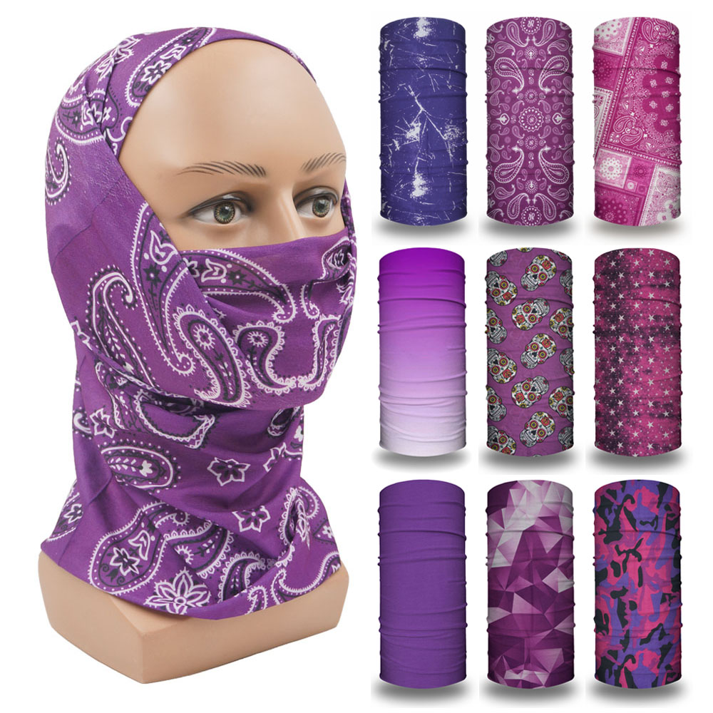 Balaclava roxa feminina, faixa - Cycling Gear Women avaliação e preço