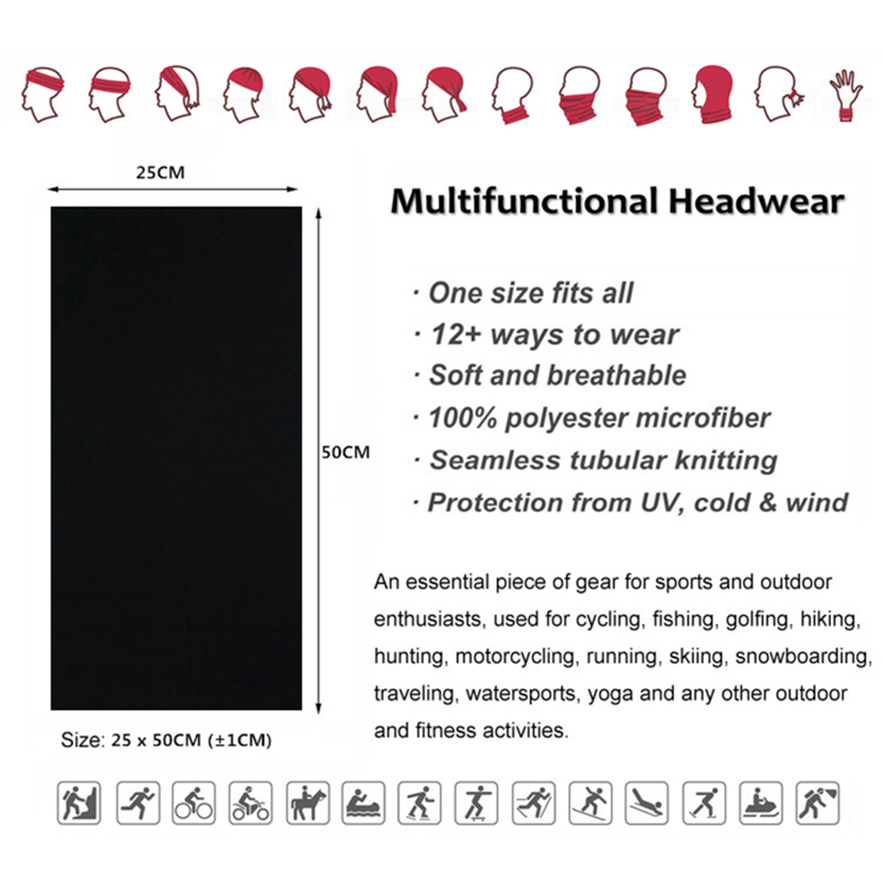Bandanas de cor sólida sem cos - Cycling Gear Women avaliação e preço