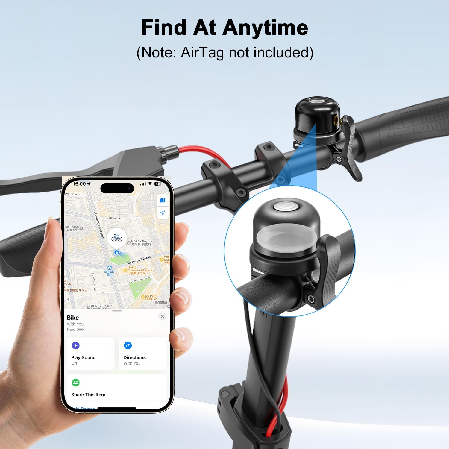 Sino de bicicleta para apple a - Bike Bell avaliação e preço